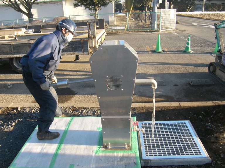 防災手押しポンプ設置イメージ