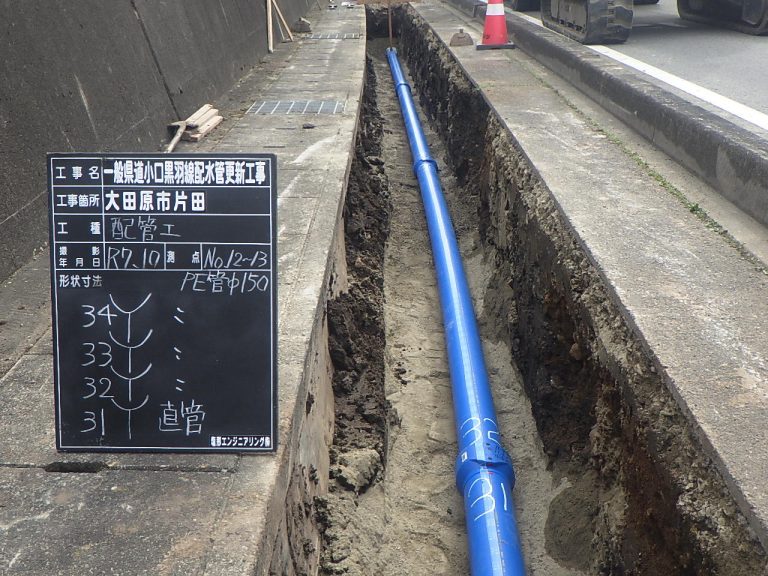 一般県道小口黒羽線配水管更新工事(R7)工事写真
